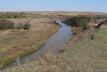 Keya Paha River from above Lewis Bridge