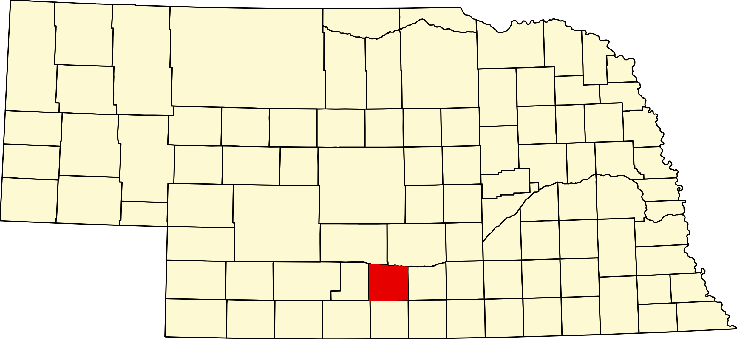 Map of Nebraska highlighting Phelps County
