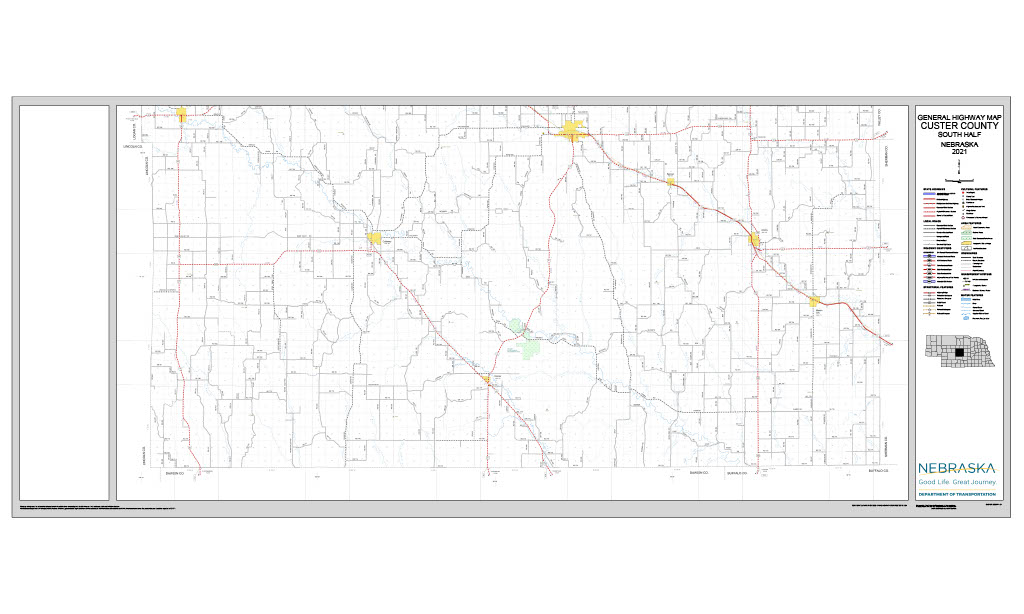 Northern Custer County Road Map