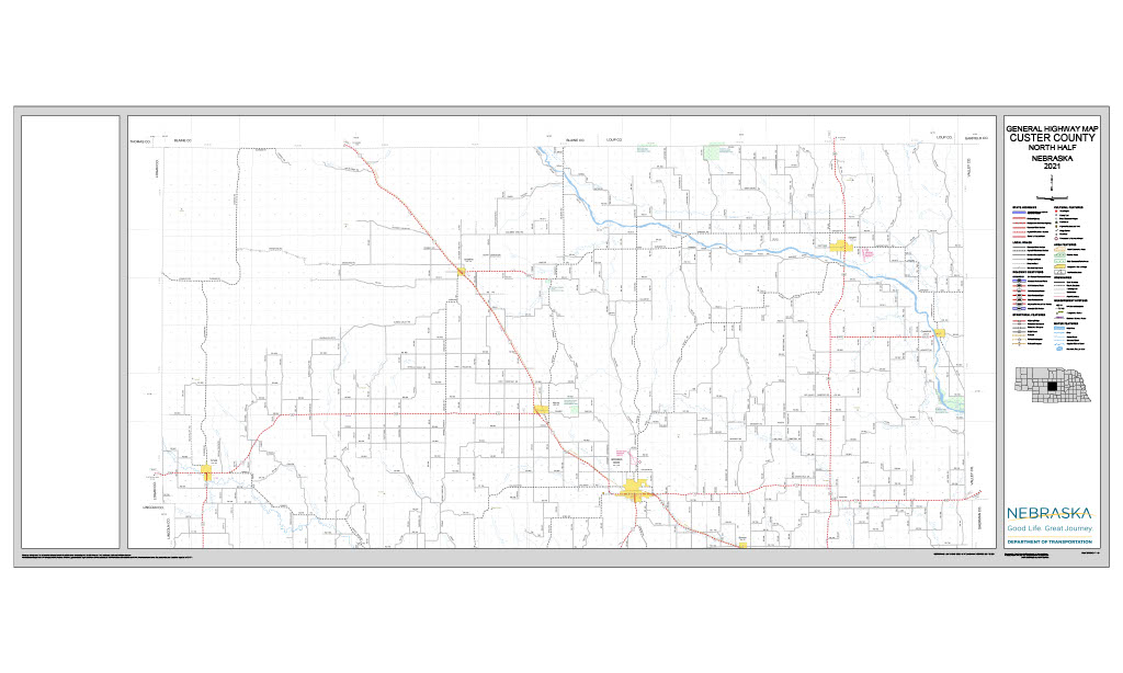 Southern Custer County Road Map