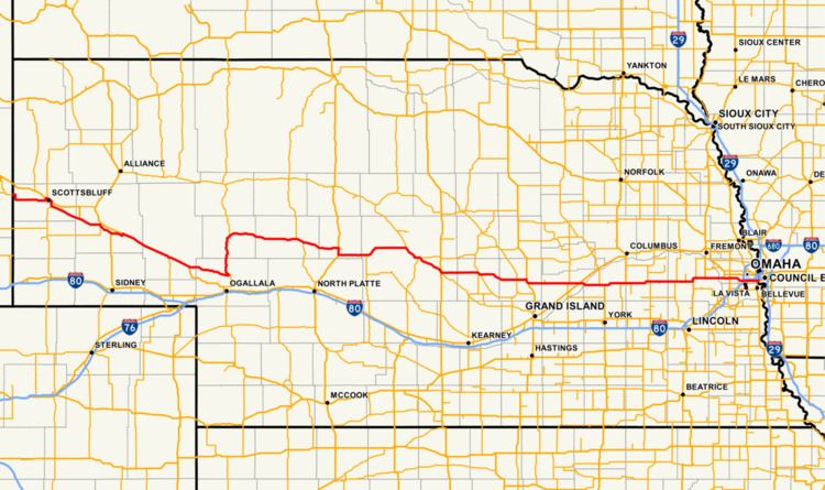 Nebraska Highway 92 Map